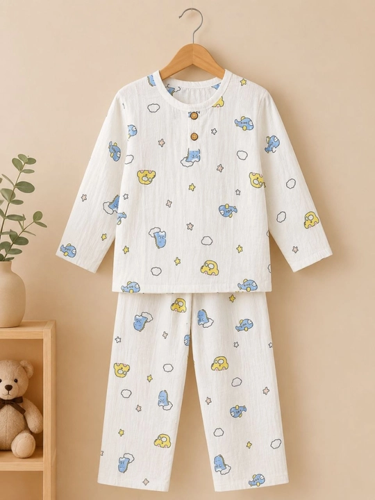 O‘g‘il va qiz bolalar uchun pijama – yumshoq va qulay uyqu kiyimi, 100% paxta, 2-6 yosh