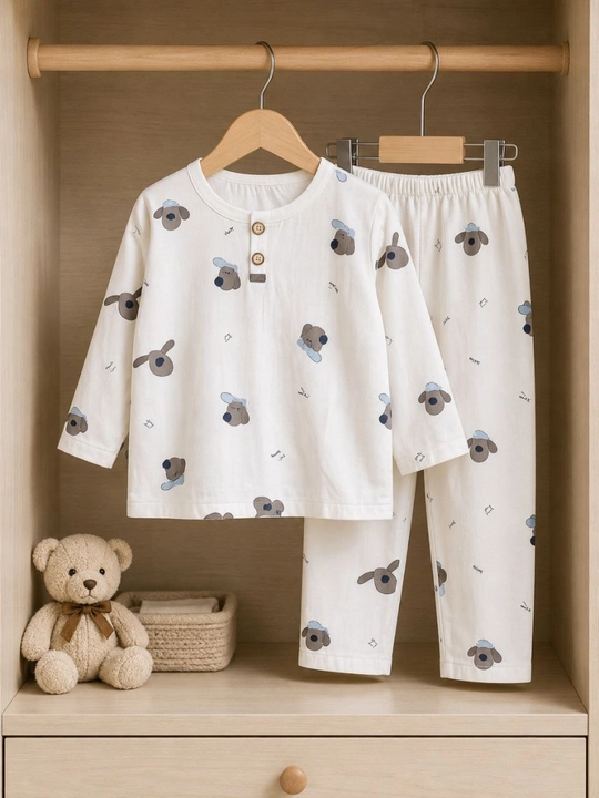 O‘g‘il va qiz bolalar uchun pijama – yumshoq va qulay uyqu kiyimi, 100% paxta, 2-6 yosh