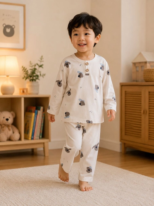 O‘g‘il va qiz bolalar uchun pijama – yumshoq va qulay uyqu kiyimi, 100% paxta, 2-6 yosh