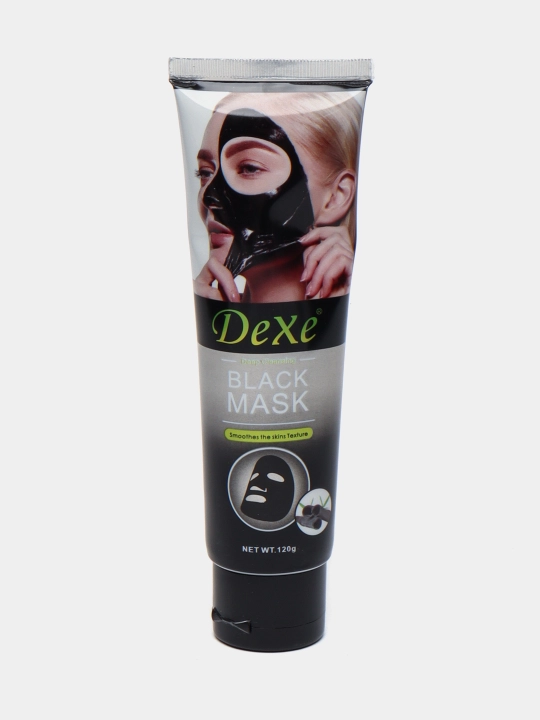Dexe Black Mask tozalovchi qora niqobi, yuz uchun piling, 120 g