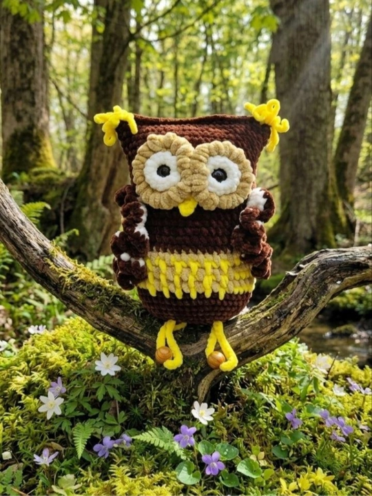 "Dono boyqush" to‘qilgan o‘yinchog‘i o‘ziga xos xarakterga ega qulay handmade o‘yinchoq - 