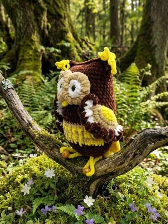 Вязаная игрушка «Мудрая Сова» — уютная handmade игрушка с особым характером