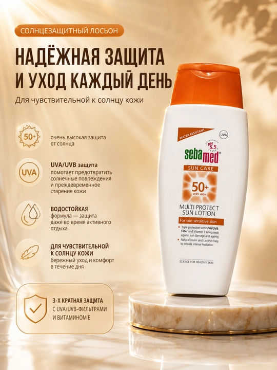 Yuz va tana uchun UVA/UVB himoyali yengil quyosh losoni kundalik parvarish uchun 150 ML - 