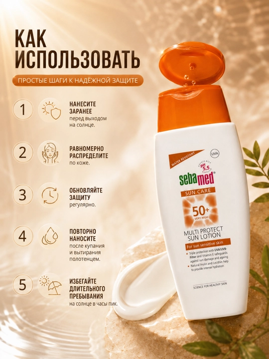 Yuz va tana uchun UVA/UVB himoyali yengil quyosh losoni kundalik parvarish uchun 150 ML