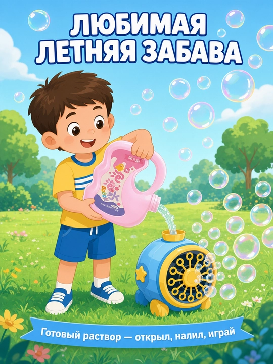 Pufakchali suyuqlik o'yinchoq generatori va pufakchali to'pponcha uchun 