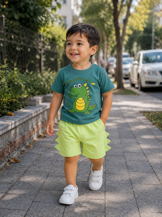 O‘g‘il bolalar kiyimi futbolka va shortik, yumshoq va qulay mato