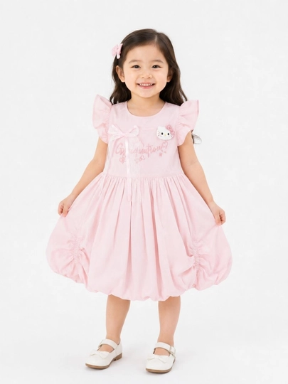 Элегантное платье с рисунком Hello Kitty для девочек 4-8 лет