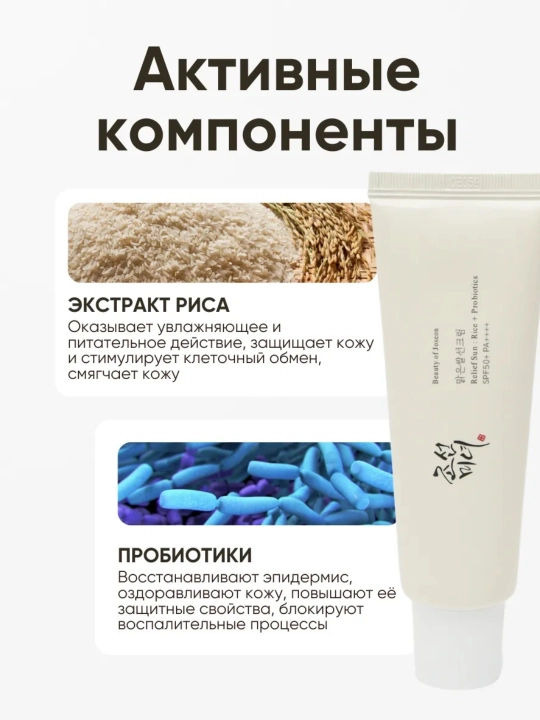 Beauty of Joseon Relief Sun SPF50+ PA++++ — SPF крем с пробиотиками 50 мл