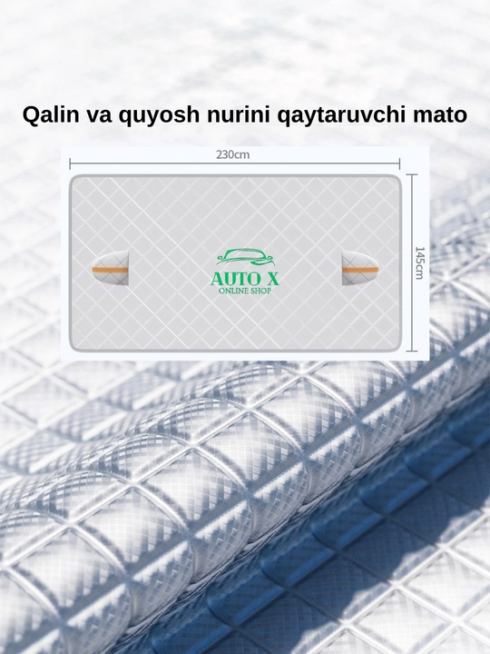 Avtomobil uchun universal loy muz va qordan ximoya tent 4 fasl uchun unversal o'lcham