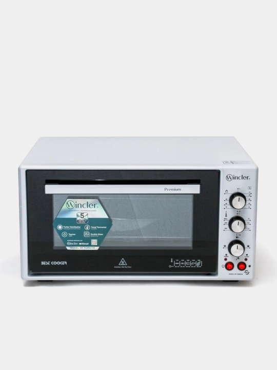Wincler pechi elektr mini pech duxovka 60L, 5 yil kafolat, 300°C, kuchli va qulay model