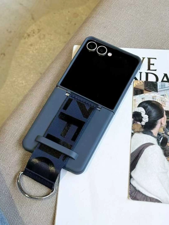 Чехол для Samsung Z Flip с ремешком и кольцом - 
