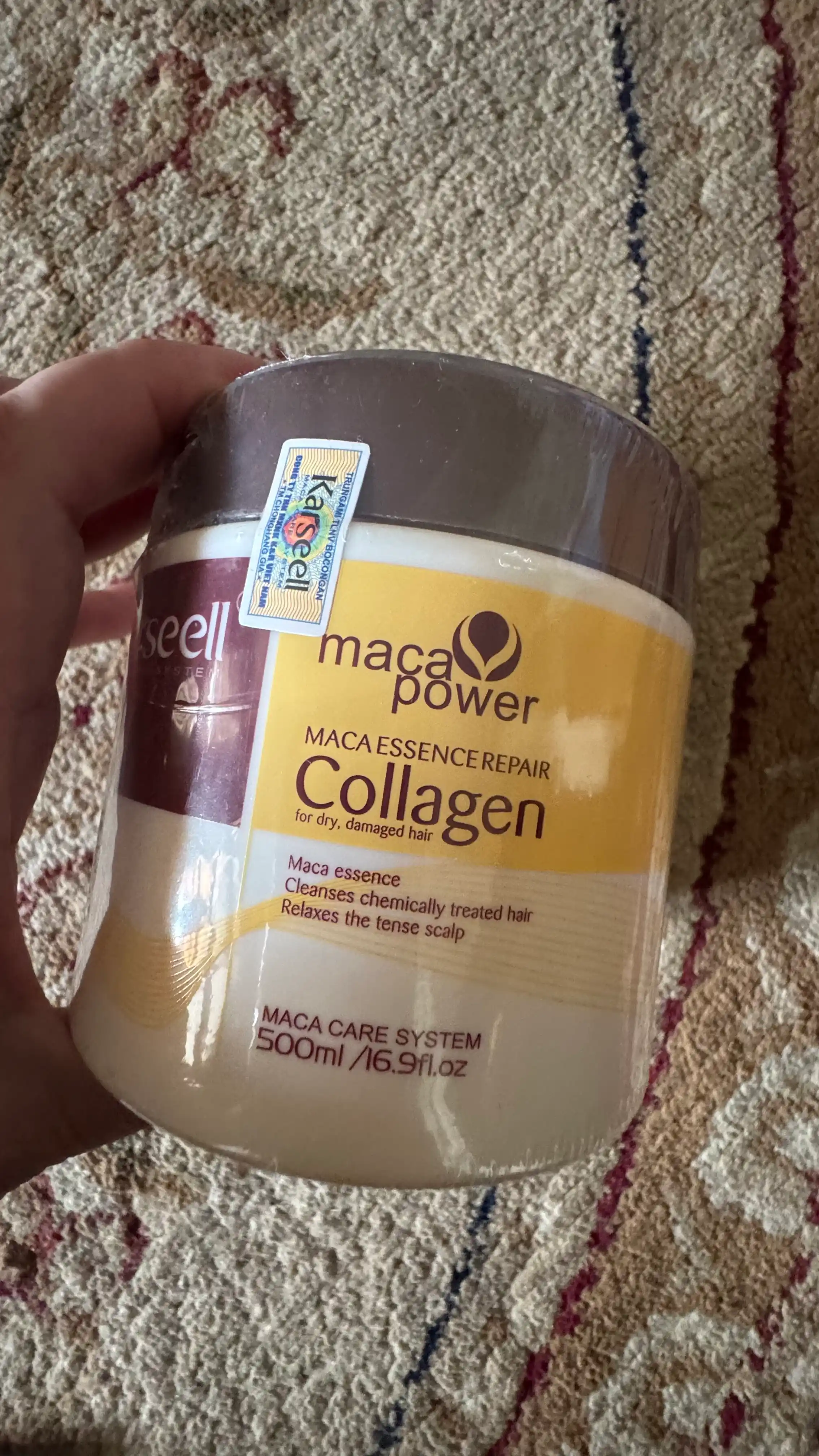 Маска для волос Karseell Collagen Hair Mask, для поврежденных волос, 500 мл