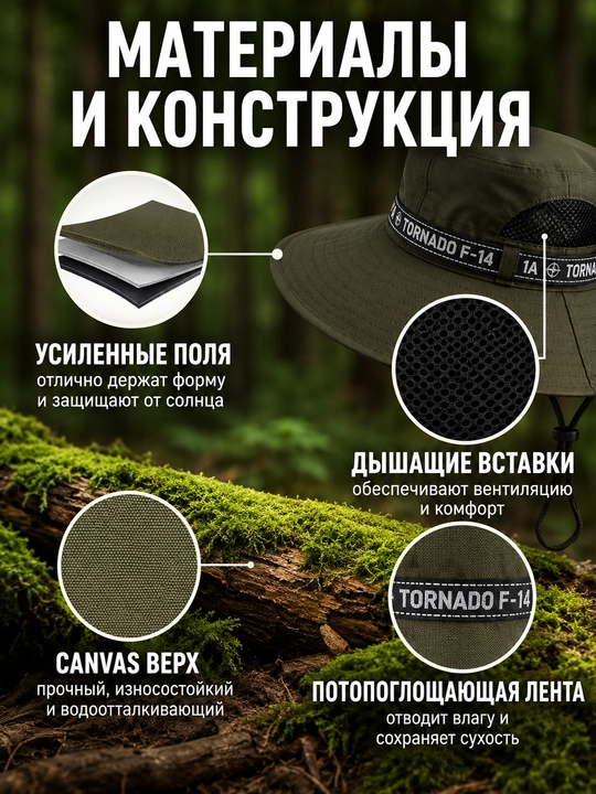 Шляпа-панама для рыбалки и активного отдыха - 