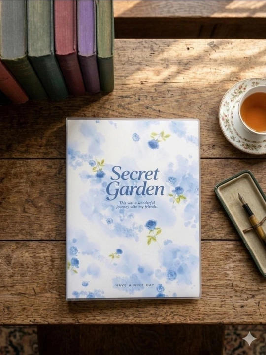 Blaknot Secret Garden a5 daftar-52 varaq, katakli, shaffof muqovali - 