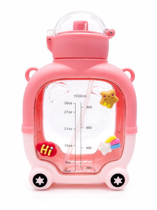 Детская бутылка для воды / летний термос с трубочкой и ремешком – BPA Free, для детей