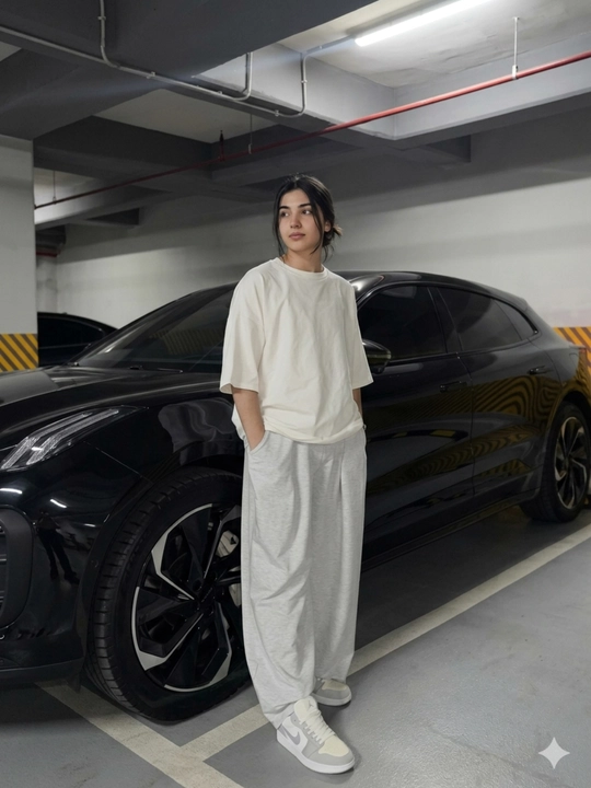 Ayollar kiyimi, sport shimlari, Oversize shimlar, Ko‘cha uslubidagi keng shim 44-50 - 