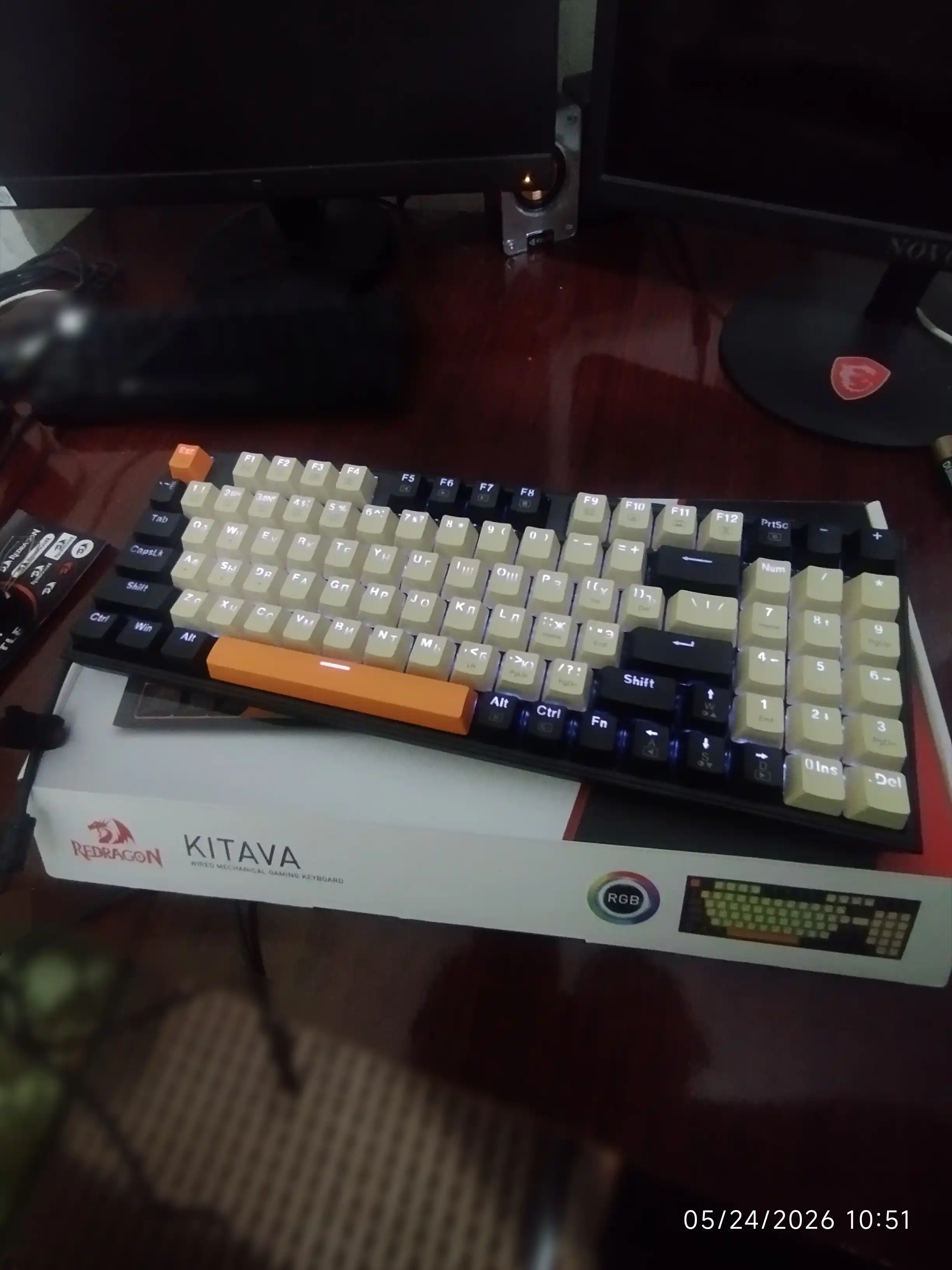 Mehanik o'yin klaviaturasi Kitava K636CLO-RGB, 94 ta tugmali