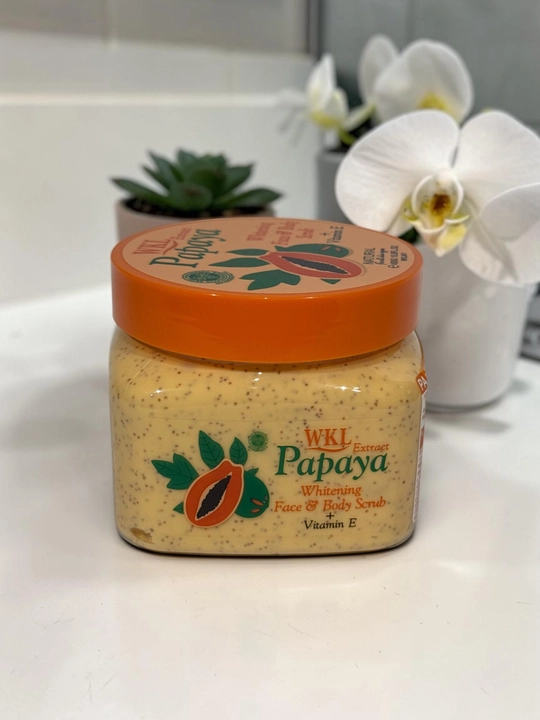 Terini ochartiruvchi papayya ekstrakti bilan boyitilgan yuz va tana uchun skrab, 450g