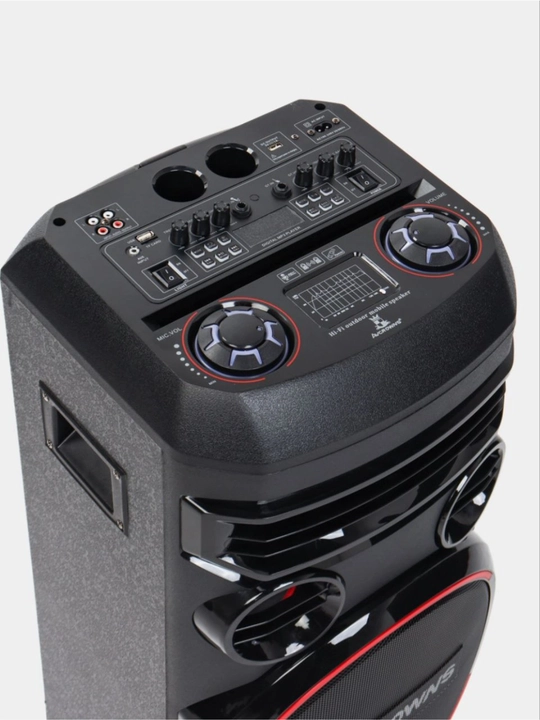 Katta simsiz kolonka AVCROWNS, 2 ta mikrofonli karaoke, bluetooth karnay, portativ kalonka