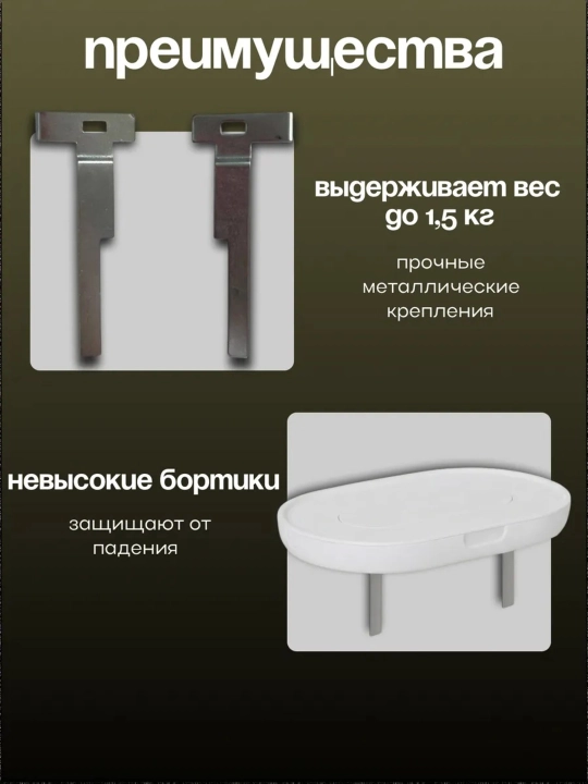 Rozetka ushlagichi-javon. Router, telefon, kolonka, pult uchun devorga o'rnatiladigan javon