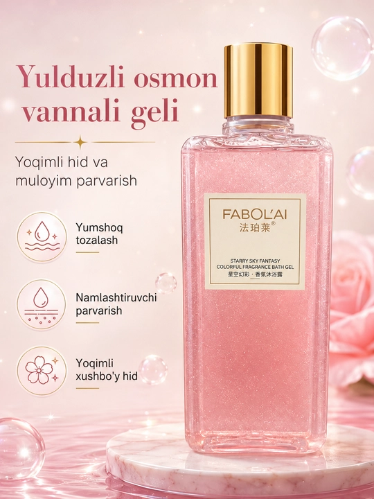 Fabolai Starry Sky Fantasy Dush geli — namlantiruvchi, xushbo'y
