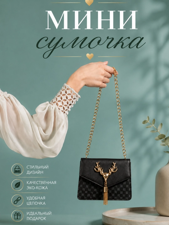 Стильная женская сумочка в подарочной упаковке - 