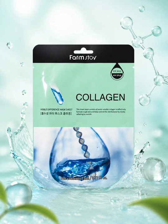 FarmStay Collagen Маска для лица — увлажняющая, повышающая упругость Sheet Mask  - 