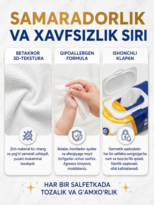 Кухонные влажные салфетки антижир Kitchen Wipes— жирорастворяющие, аромат лимона