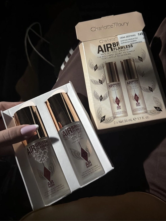 Fiksator va pudra Charlotte Tilbury Airbrush Flawless Setting Spray mini to‘plami, 34 ml