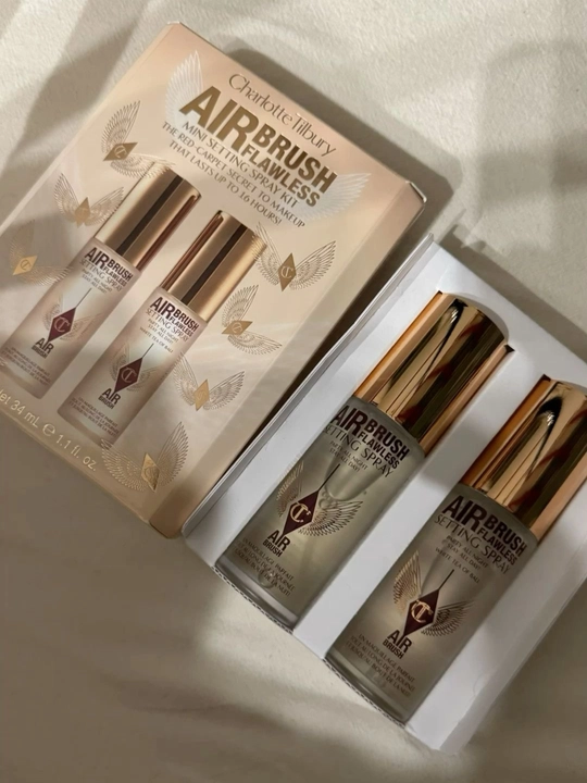 Fiksator va pudra Charlotte Tilbury Airbrush Flawless Setting Spray mini to‘plami, 34 ml - 