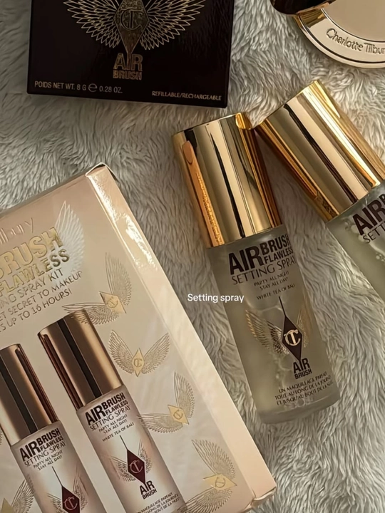Fiksator va pudra Charlotte Tilbury Airbrush Flawless Setting Spray mini to‘plami, 34 ml