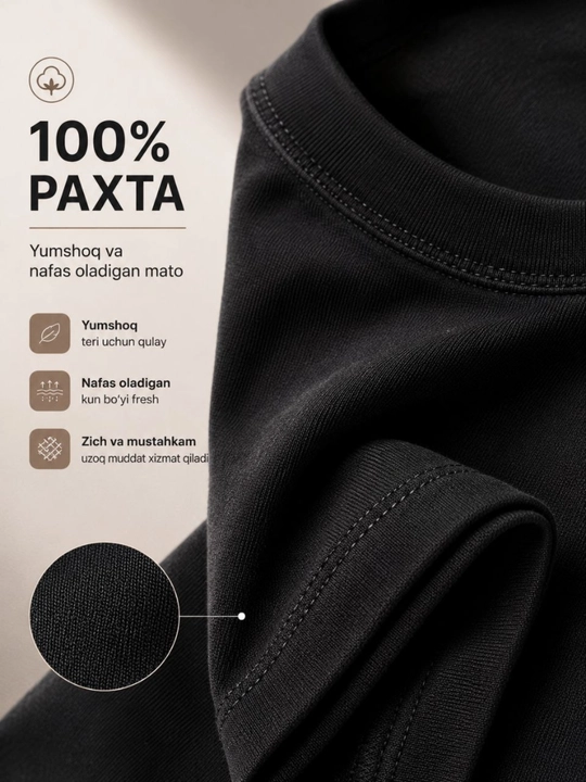 Ayollar va erkaklar uchun futbolka oversize 100% paxta oq/qora M-3XL