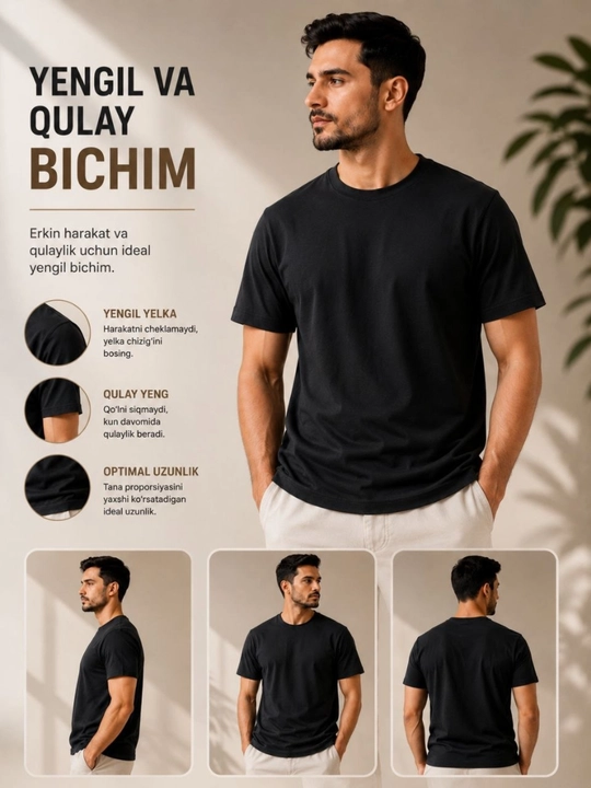 Ayollar va erkaklar uchun futbolka oversize 100% paxta oq/qora M-3XL