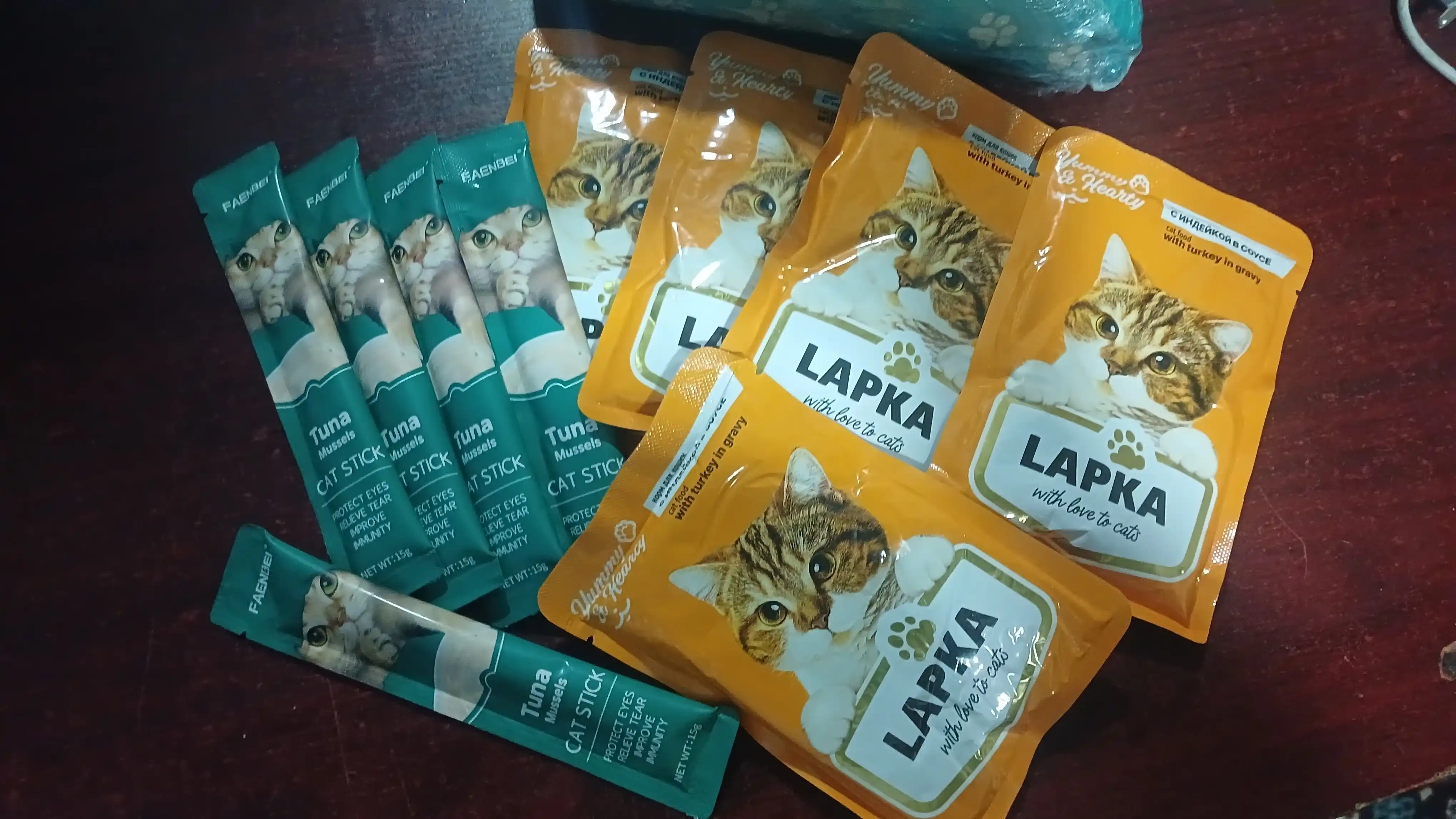 Lapka  mushuklar uchun nam yem sousli kurka bilan, 85 gr 5 dona