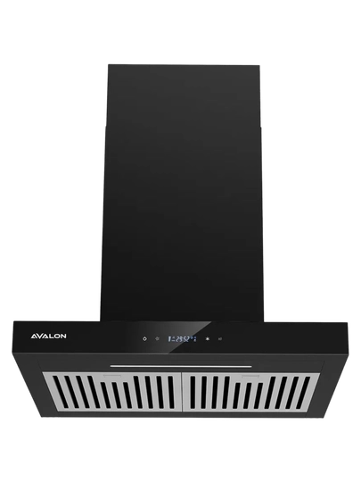 Вытяжка Avalon 6100 TD черная, мощная тяга, сенсорное управление, LED - 