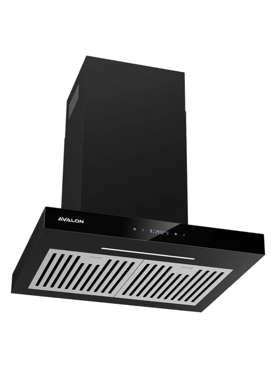Вытяжка Avalon 6100 TD черная, мощная тяга, сенсорное управление, LED