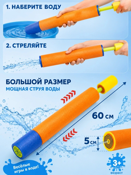 Водяной пистолет, детская игрушка летняя игра, пенный бластер, водяной игрушечный насос