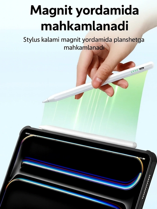 Стилус для iPad 2018-2025, магнитный, palm rejection, графический карандаш