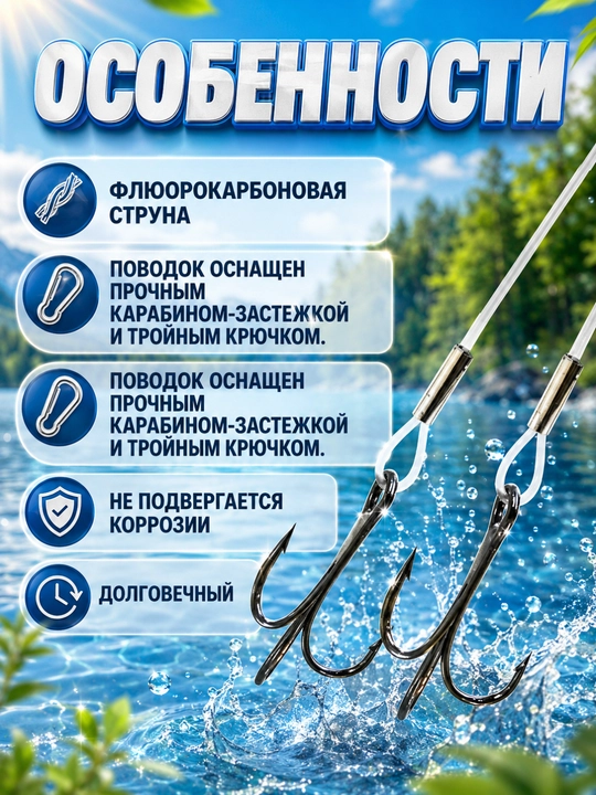 Готовый карповый монтаж-поводок