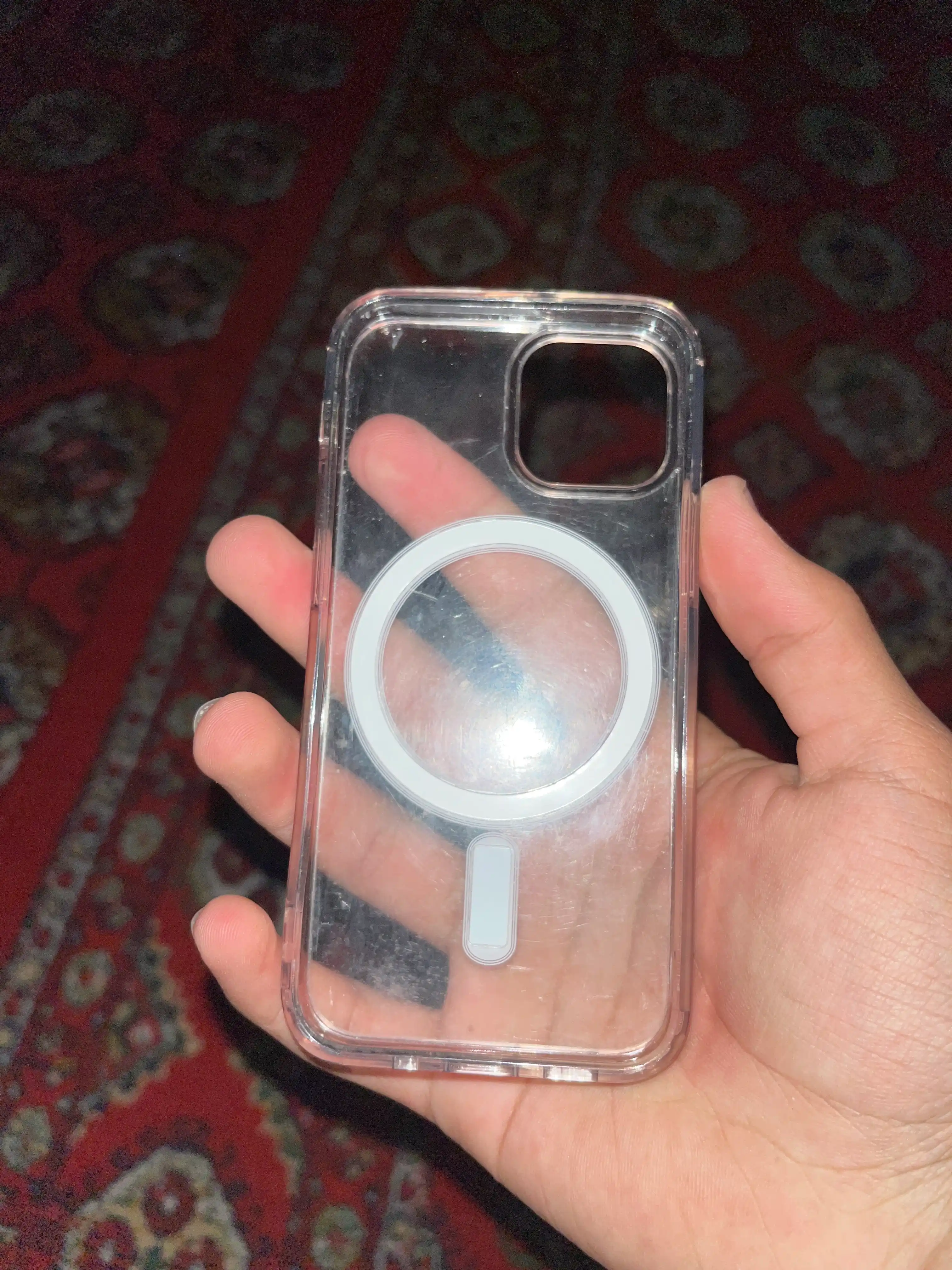 Чехол MagSafe iPhone 11, 12, 13, 14, 15 Pro, Pro Max, 16 Pro Max, Mini, прозрачный