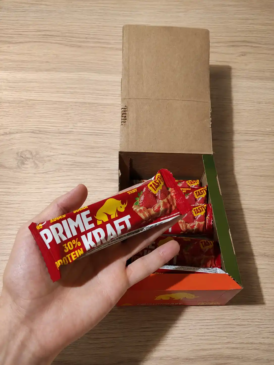PRIME KRAFT Protein Bar shakar qo‘shilmagan proteīn batonchalar, 15 dona, 40 gr, HALAL