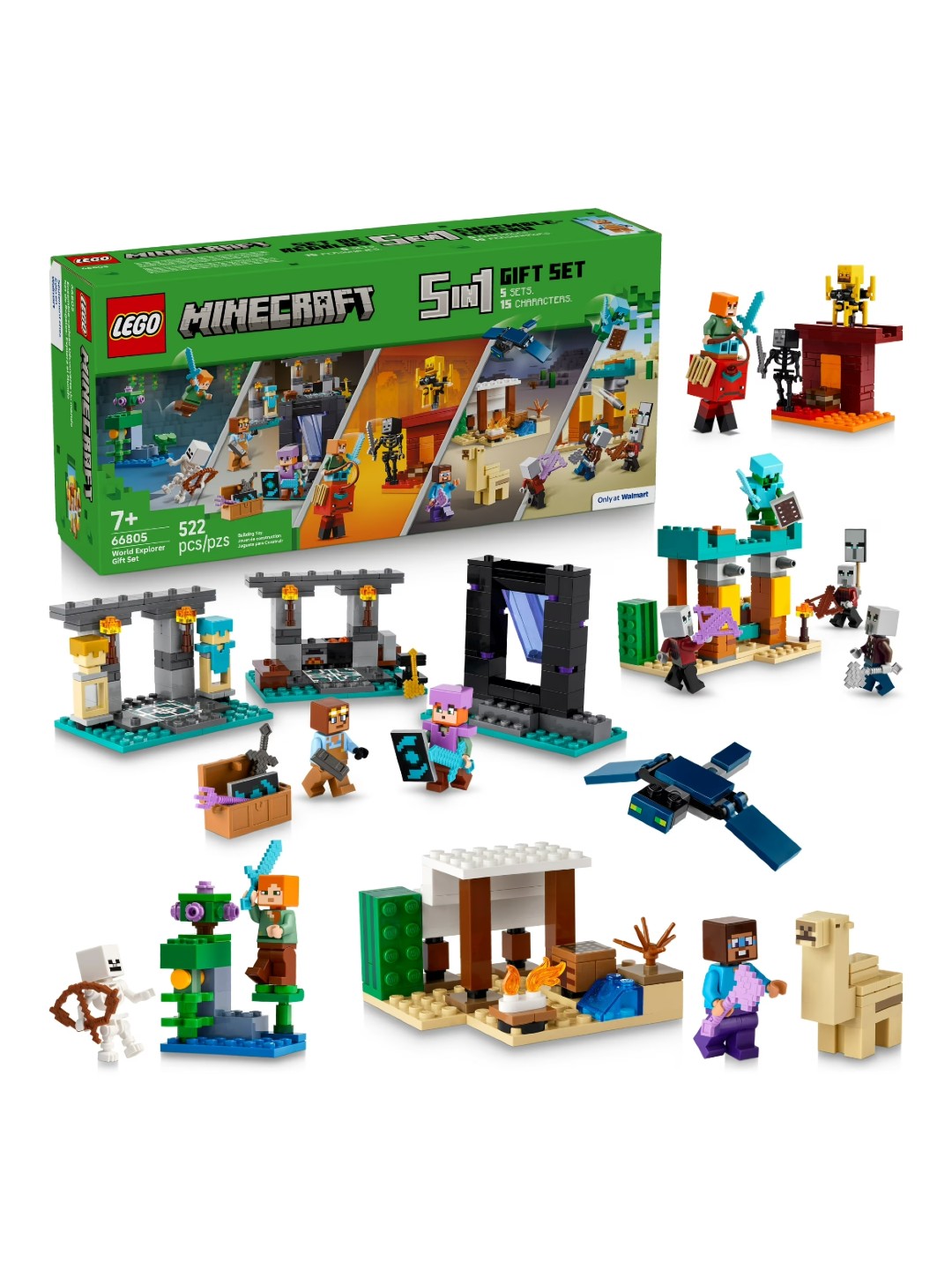 Lego Minecraft konstruktorlari 21252, 21255, 21254, 21263, 66805