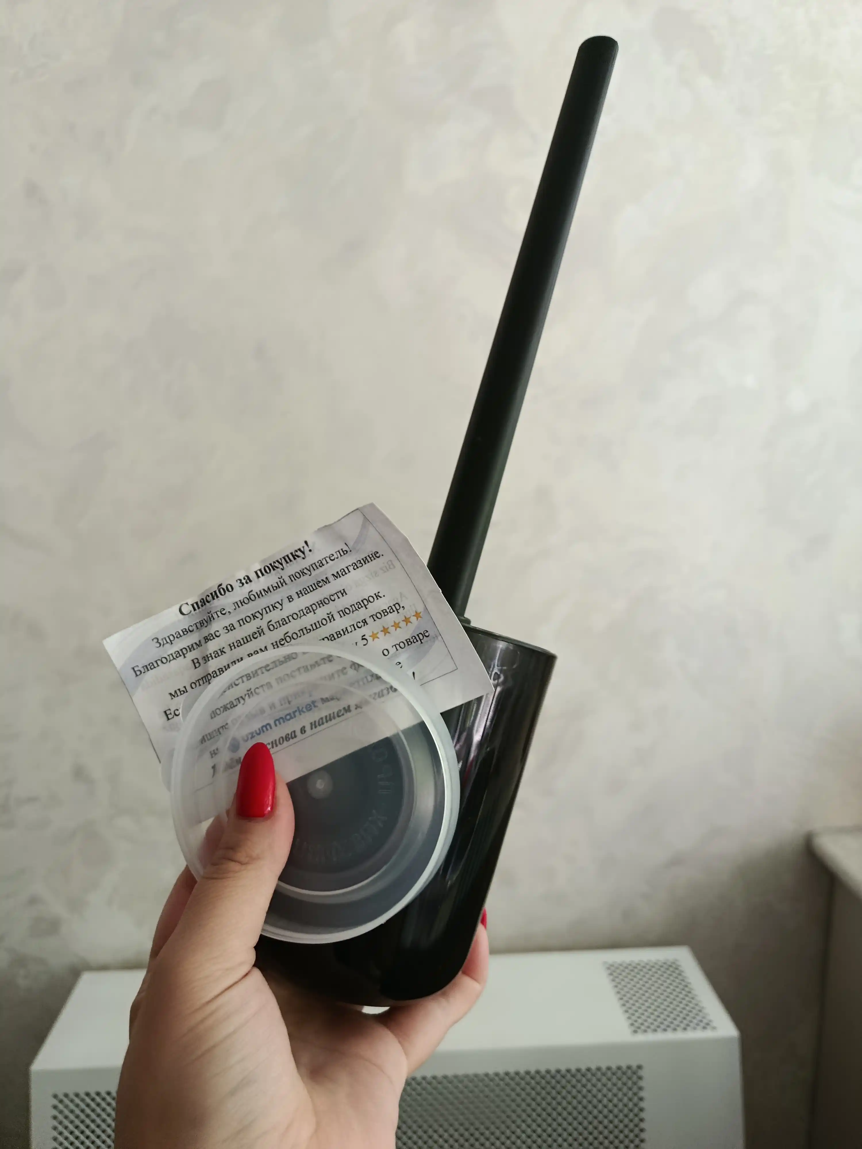 Ершик для туалета с подставкой, пластиковый, компактный, щетка для унитаза