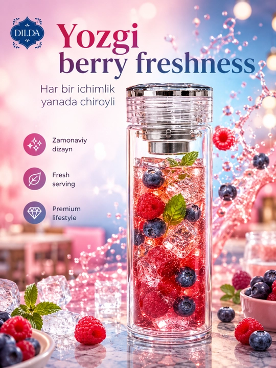 Бутылка для напитков - стеклянный термос для чая, кофе и напитков, 200–350 мл, кружка