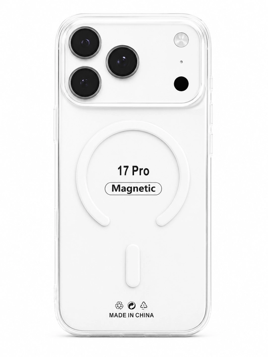 IPhone 17, 16, 15, 14, 13, 12, 11 Pro Max, Pro, Air MagSafe uchun shaffof g‘ilof