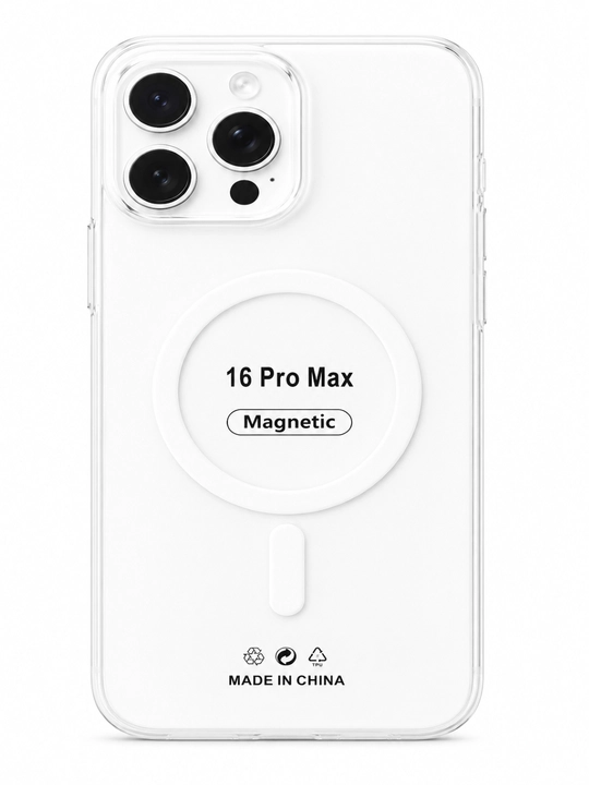 IPhone 17, 16, 15, 14, 13, 12, 11 Pro Max, Pro, Air MagSafe uchun shaffof g‘ilof