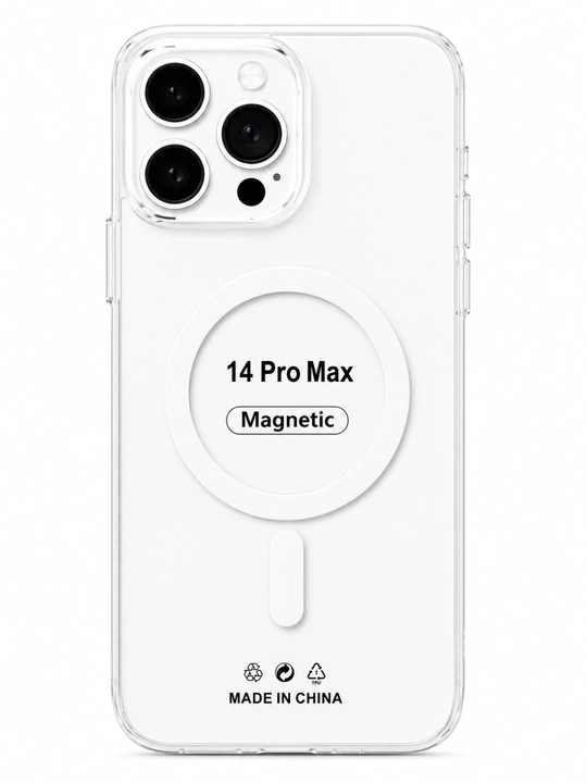 IPhone 17, 16, 15, 14, 13, 12, 11 Pro Max, Pro, Air MagSafe uchun shaffof g‘ilof