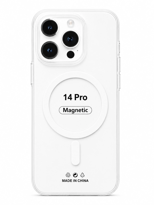 IPhone 17, 16, 15, 14, 13, 12, 11 Pro Max, Pro, Air MagSafe uchun shaffof g‘ilof