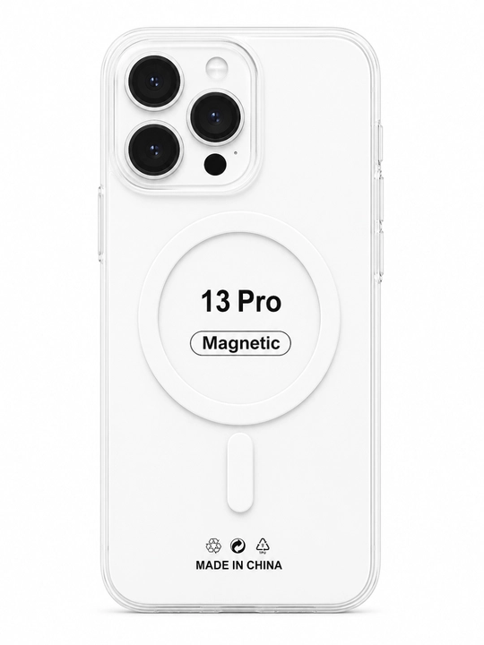 IPhone 17, 16, 15, 14, 13, 12, 11 Pro Max, Pro, Air MagSafe uchun shaffof g‘ilof