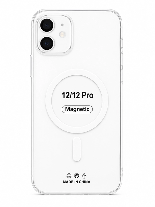 IPhone 17, 16, 15, 14, 13, 12, 11 Pro Max, Pro, Air MagSafe uchun shaffof g‘ilof